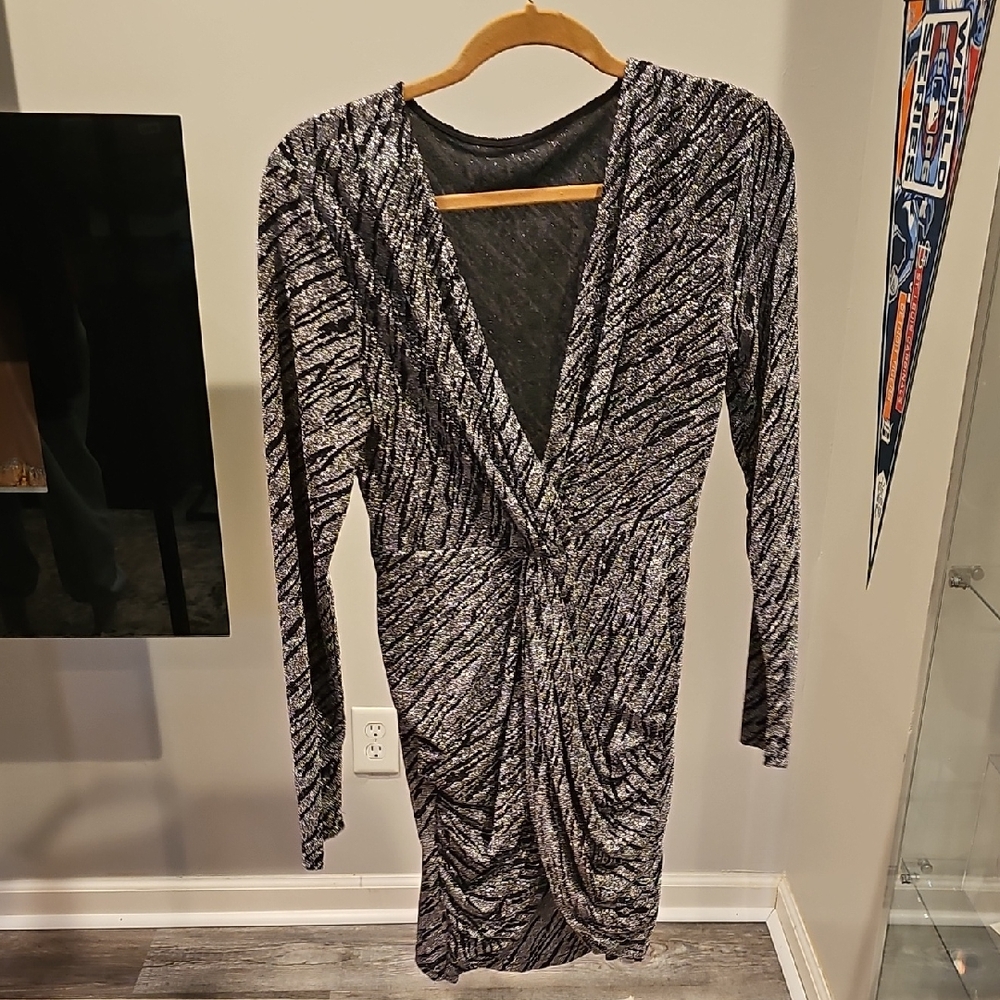 Elegant Black and Gray Women's Dress
